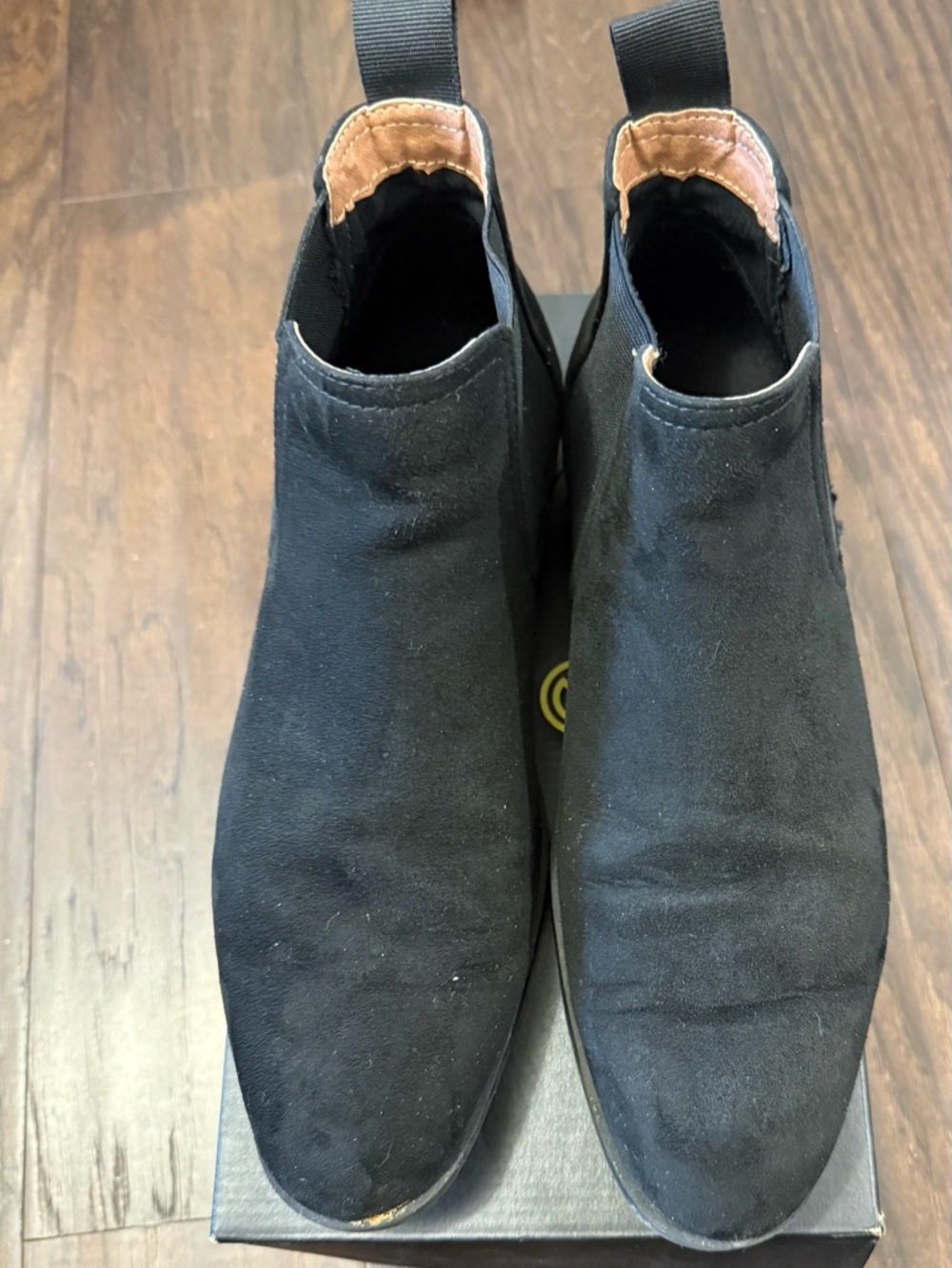 Black Suede Slip-On Chelsea Boots for Men